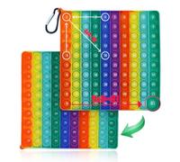 Plstod Pop it 2 en 1, Juguete Plopper 20 x 20 cm, Juego Pop it, Silicona Popit, Set Pop it, Learning Resources Sensorik, Tabla de números de Dos Caras para Contar y Entrenamiento de multiplicación