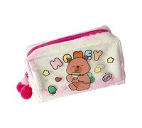 Plsuh Estuche para lápices con diseño de animales, gran capacidad, peso ligero, bolsa organizadora de cosméticos de viaje para estudiantes, mujeres y niñas, Hydrochoerus Pen Owner