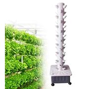 PLSZLL Sistema de Cultivo hidropónico en Torre, Kit Vertical de 15 Pisos y 45 Agujeros para acuaponía y jardinería hidropónica.