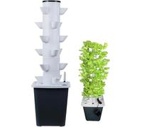 PLSZLL Sistema de Cultivo hidropónico en Torre para jardín: cultiva Hierbas, Frutas y Verduras con Temporizador, Bomba y Maceta de Rejilla. Kit de Cultivo aeropónico doméstico.