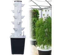 PLSZLL Sistema de Cultivo hidropónico Tower Garden - Kit de jardín de Hierbas para Interiores con 30 cápsulas, Bomba, macetas de Rejilla y Temporizador - Cultive Hierbas, Frutas y Verduras