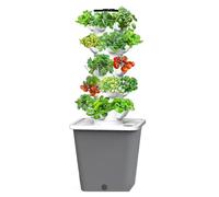 PLSZLL Sistema de Cultivo hidropónico Vertical de Interior con Kit Inteligente para 30 Plantas, Ideal para Aficionados a la jardinería doméstica, Color Gris, 30 Orificios.