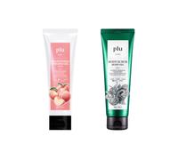 plu - Brightening Peeling Gel Peach - 100g (1ea) & Body Scrub - 200g - Berry Mix (1ea) Set