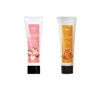 plu - Brightening Peeling Gel Peach - 100g (1ea) & Soft Facial Scrub Honey & Sugar - 100g (1ea) Set