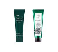 plu - Exfoliating Scalp Scrub Peppermint - 200g (1ea) & Body Scrub - 200g - Berry Mix (1ea) Set