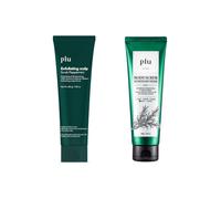 plu - Exfoliating Scalp Scrub Peppermint - 200g (1ea) & Body Scrub - 200g - Rosemary Herb (1ea) Set