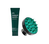 plu - Exfoliating Scalp Scrub Peppermint - 200g (1ea) & Theraphy Scalp Scaling Scrub Brush - 1pc Set