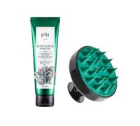 plu - Theraphy Scalp Scaling Scrub Brush - 1pc & Body Scrub - 200g - Berry Mix (1ea) Set