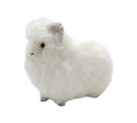 Plüschschaf - Realistisch | Kuscheltier - Realistic Lamb Toy Decoration - Weiche Schafspuppe für Zuhause Wohnheim Wohnzimmer Büro Fensterbank Schlafzimmer Weiß Flauschig Stofftier 1 Stück Deko