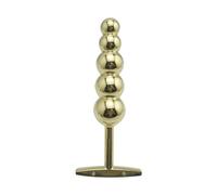 Plug Anal 150g Metal Golden Anal Hook Butt Plug con cinco cuentas bolas Anal Consolador BDSM juguetes sexuales para adultos