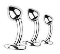 Plug Anal 3 Unids/set Cabeza de Seta de Acero Inoxidable Plug Anal Metal Juguetes Sexuales Anales Consolador Masajeador de Próstata Butt Plug Para Productos Sexuales para Hombres