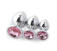 Plug Anal 3 unids/set tapón Anal redondo de Metal tapones anales tapón sexual Unisex 3 juguetes para adultos de diferentes tamaños Para hombres mujeres parejas tapón Anal