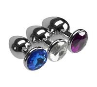 Plug Anal 3 unids/set tapón Anal redondo de Metal tapones anales tapón sexual Unisex 3 juguetes para adultos de diferentes tamaños Para hombres mujeres parejas tapón Anal