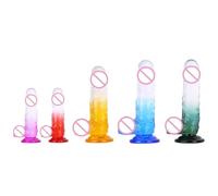 Plug Anal 5 colores pequeño consolador transparente gelatina Para mujeres juguetes sexuales anales eróticos clítoris suaves masturbadores vaginales pene