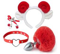 Plug Anal Adorno de cabeza de Animal sagrado, cola de mujer, diadema de zorro, tapón Anal, juguete sexual erótico, Cosplay para parejas