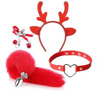 Plug Anal Adorno de cabeza de Animal sagrado, cola de mujer, diadema de zorro, tapón Anal, juguete sexual erótico, Cosplay para parejas