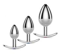 Plug Anal Base de anclaje de Metal para exteriores Para, tapón Anal para mujer, juguete para parejas, tapón Anal de acero inoxidable para hombre, masturbador Anal sexual para adultos