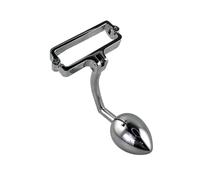 Plug Anal Bola de Metal, cuentas anales, gancho para el trasero, bloqueo del pene, anillo de Bondage, colgante fetiche, peso, Juguetes sexuales BDSM Para hombre