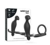 Plug anal cockring negro addicted toys premium, Longitud 190 mm, Ancho 148 mm, Profundidad 45 mm, Departamento Couple, Colores Negro