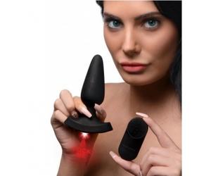 Plug anal con mando y luz