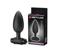 Pretty love - vibra butt plug 2 plug anal 10 vibraciones negro