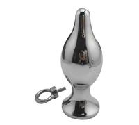 Plug Anal Conjunto de tamaño pequeño, mediano y grande con anillo de tracción, cuentas anales de Metal, tapón Anal, Metal plateado, inserto BDSM, producto de juguetes sexuales