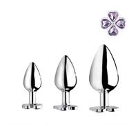 Plug Anal Conjunto pequeño, mediano y grande, enorme cubierta de cuatro hojas, tapón Anal de Metal, joyería, cuentas para trasero, consolador, inserción, Juguetes sexuales vaginales BDSM