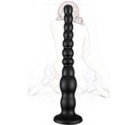 Plug Anal Consolador Anal Bolas Anales Butt Plug con Ventosa Silicona Grandes Cuentas Anales Masaje de Próstata Dilatador de Ano Pene Flexible Cuentas Anales Masturbadores(Schwarz)