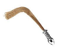 Plug Anal Consolador Anal de Acero Inoxidable con Cola de Cadena de Metal Larga - Tapón Anal de Metal Sexy Consolador Anal Látigo Masturbación Juguete Sexual para Hombres Mujeres Parejas(E)