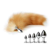 Plug Anal Consolador con tapón Anal para adultos, Juguetes sexuales con fetiche, accesorios de cola Separable para Cosplay Para, tapón Anal para masaje de próstata para parejas