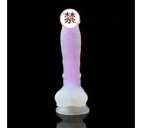 Plug Anal Consoladores realistas brillantes y coloridos, pene luminoso Para, consolador Anal con tapón Anal enorme, Juguetes sexuales anales para adultos