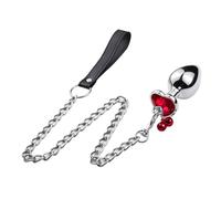 Plug Anal Crystal Heart Buttplug de acero inoxidable de acero inoxidable Campaña Anal Campanas de colgante Pargante Masajera de próstata SM Toyes de sexo erótico Para Mujeres