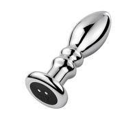Plug anal de acero inoxidable - Pequeño vibrador anal "The Slider" de AlphaMale