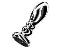 Plug anal de acero inoxidable - Vibrador anal grande "The Slider" de AlphaMale