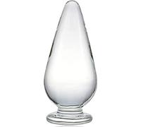 Plug anal de cristal transparente para mujeres y hombres, 12,5 cm de largo y 5,5 cm de diámetro, forma clásica de consolador con diseño de tapón anal, juguete sexual de cristal transparente para