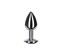 Plug anal de metal unisex Secretplay azul talla M, Ancho 140 mm, Longitud 80 mm, Profundidad 80 mm, Poids 0.205 Kg, Colores Dinero