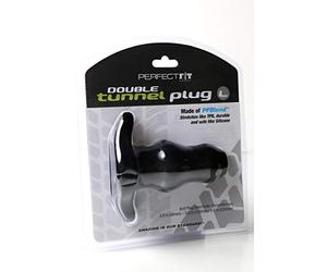 Plug Anal Double Tunnel L Negro Perfect Fit 726311