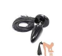Plug Anal Erótico con Cola de Caballo Larga Kinky Horse Ponytail Juguetes Sexuales Juguete Anal de Silicona Consolador Anal Butt Plug Erótico Cosplay BDSM Juguete Sexual Seductor Plug Anal