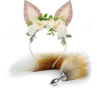 Plug Anal Gorros de flores, Juguetes sexuales anales, tapón de amor, cola de zorro bonita, tapón Anal, masturbación, parejas, Juguetes sexuales para adultos