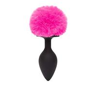 Plug Anal Happy Rabbit-E31207 Negro y Rosa Grande-no recargable