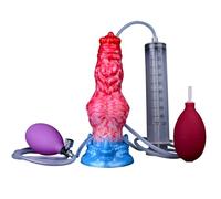 Plug Anal Hinchable - Consolador XXL Grueso con Función de Chorro de Agua Consolador Anal para Hombres con Ventosa para el Pene Juguete Sexual para BDSM Enema o Estimulación del Punto G (A)