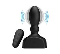Mr Play – Plug anal hinchable 12.1 cm negro con control remoto 150 g 1 ud