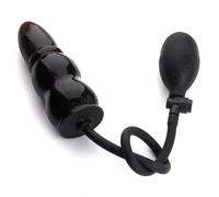 Plug Anal Inflable Inflable en Forma de Pagoda para Mujeres con Cuentas Consolador Inflable para Hombres con Cuentas de Silicona Plug Anal Impermeable