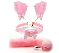 Plug Anal Juego de juguetes sexuales eróticos con BDSM, Cosplay, cola de perro, abrazadera para el pecho, tapón Anal Para, juguetes sexuales para hombres y mujeres y adultos