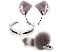 Plug Anal Juego de juguetes sexuales eróticos con BDSM, Cosplay, cola de perro, abrazadera para el pecho, tapón Anal Para, juguetes sexuales para hombres y mujeres y adultos