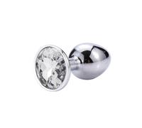 Plug Anal Juguetes sexuales Mini redondo de acero inoxidable, tapón Anal de cristal, parte inferior plana, cola pequeña Para, productos para hombres y mujeres desmontables