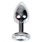 Secretplay plug anal aluminio transparente 8cm