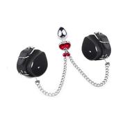 Plug Anal Metal Pequeña Manja de esclavitud de cuero de gran tamaño con cadena Anal Beads Buttug Butt Bank Ring Ring Insertar Sex Juguete Juego de pareja