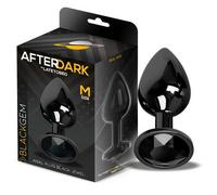 Plug anal metálico con joya Blackgem - M