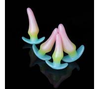 Plug Anal Mini consolador Anal portátil Para hombres masturbador para mujeres masaje de próstata tapón Anal consolador luminoso juguetes sexuales para adultos